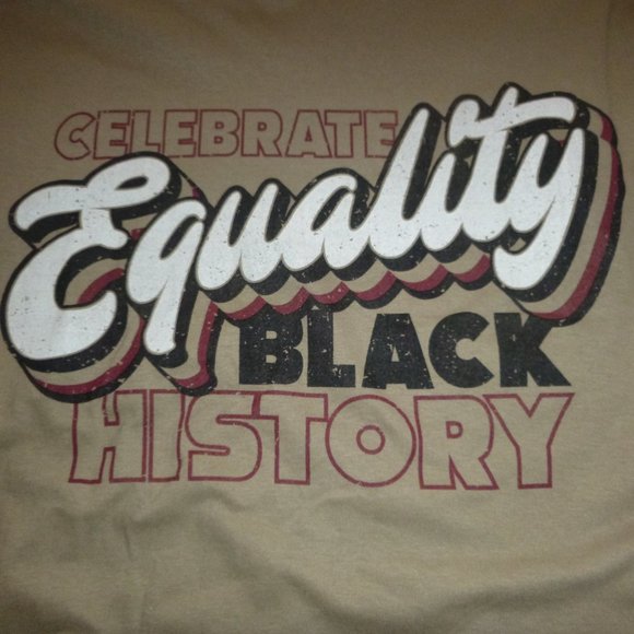 Womens "Equality -Celebrate Black History Month" Hooded T-Shirt Size Med NWT - Picture 2 of 2